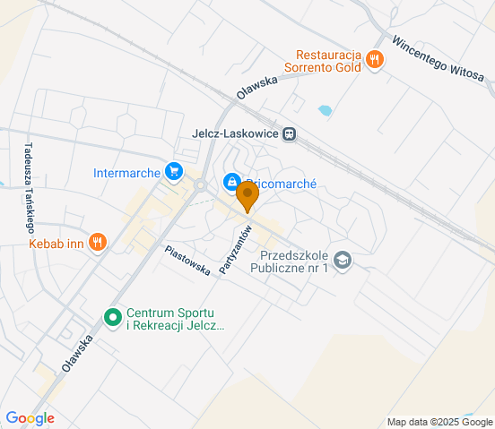 Mapa dojazdu do hurtowni motoryzacyjnej w miejscowości Jelcz-Laskowice