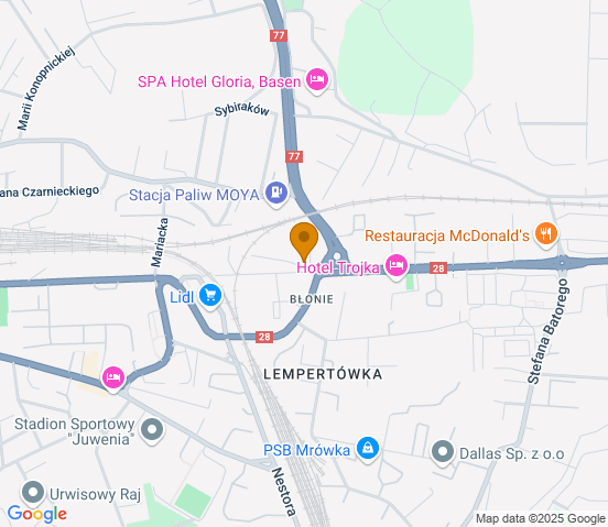 Mapa dojazdu do hurtowni motoryzacyjnej w miejscowości Przemyśl