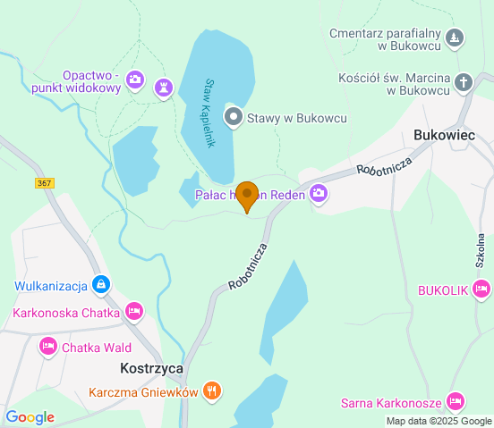 Mapa dojazdu do warsztatu samochodowego w miejscowości Bukowiec