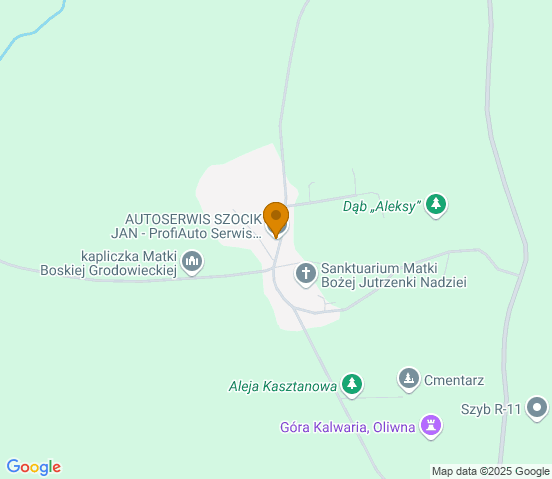 Mapa dojazdu do warsztatu samochodowego w miejscowości Grobocice