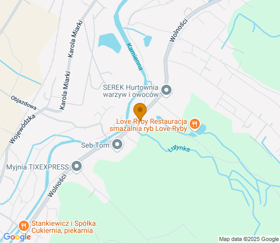 Mapa dojazdu do warsztatu samochodowego w miejscowości Jelenia Góra