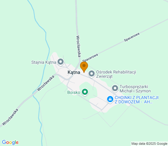 Mapa dojazdu do warsztatu samochodowego w miejscowości Kątna
