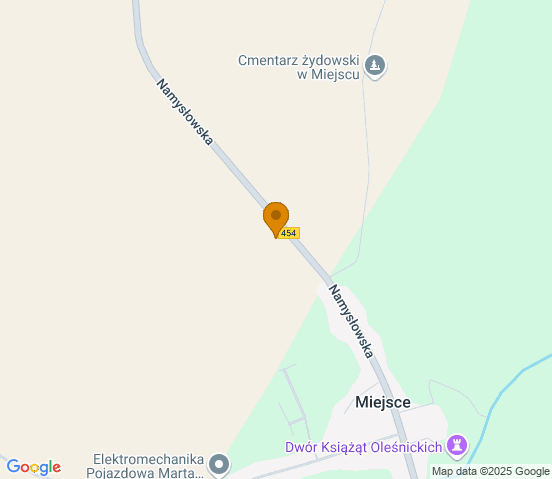 Mapa dojazdu do warsztatu samochodowego w miejscowości Świerczów