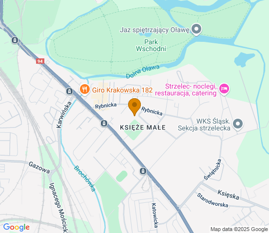 Mapa dojazdu do warsztatu samochodowego w miejscowości Wrocław