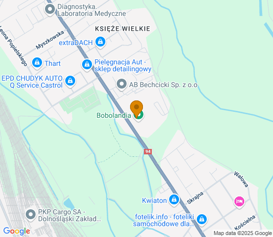 Mapa dojazdu do warsztatu samochodowego w miejscowości Wrocław
