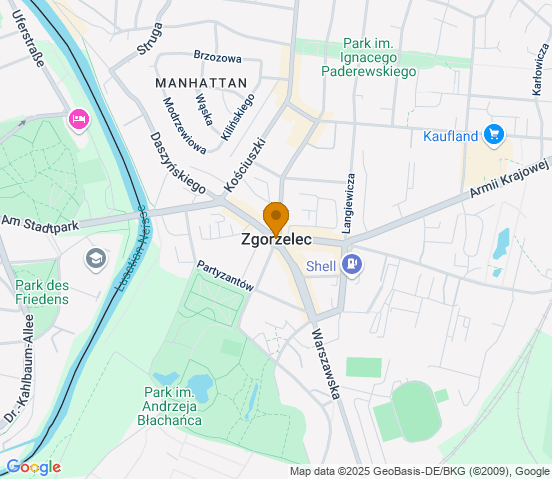 Mapa dojazdu do warsztatu samochodowego w miejscowości Zgorzelec