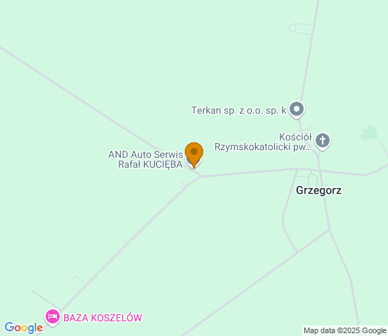Mapa dojazdu do warsztatu samochodowego w miejscowości Chełmża