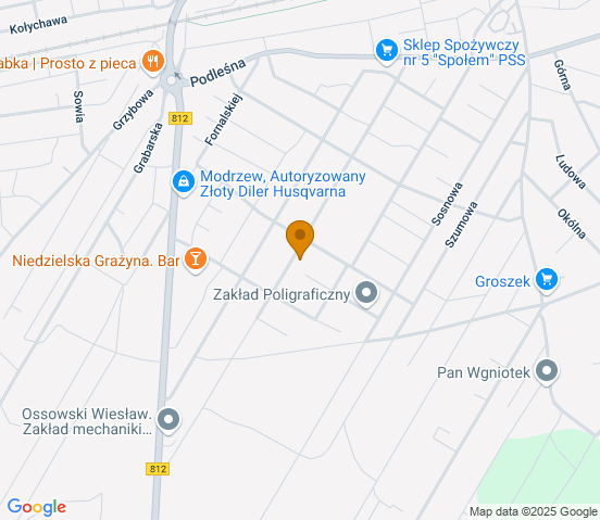 Mapa dojazdu do warsztatu samochodowego w miejscowości Biała Podlaska