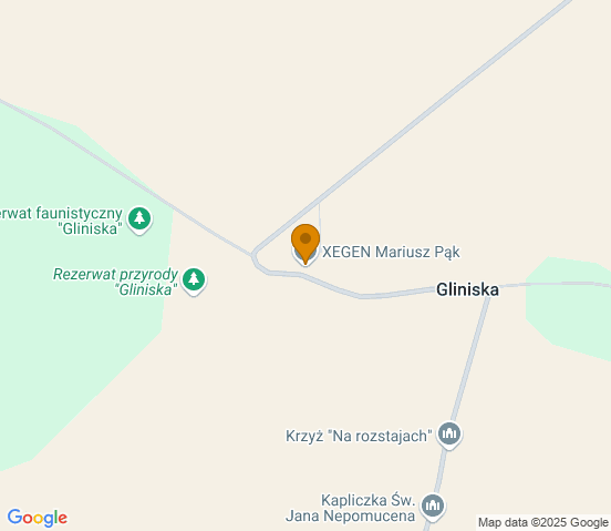 Mapa dojazdu do warsztatu samochodowego w miejscowości Uchanie