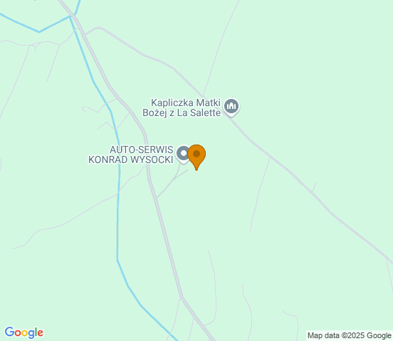 Mapa dojazdu do warsztatu samochodowego w miejscowości Bugaj