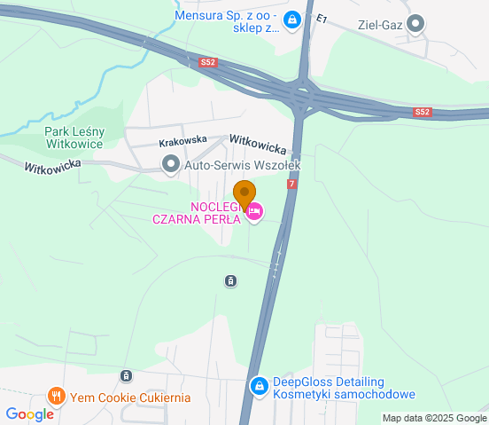 Mapa dojazdu do warsztatu samochodowego w miejscowości Kraków