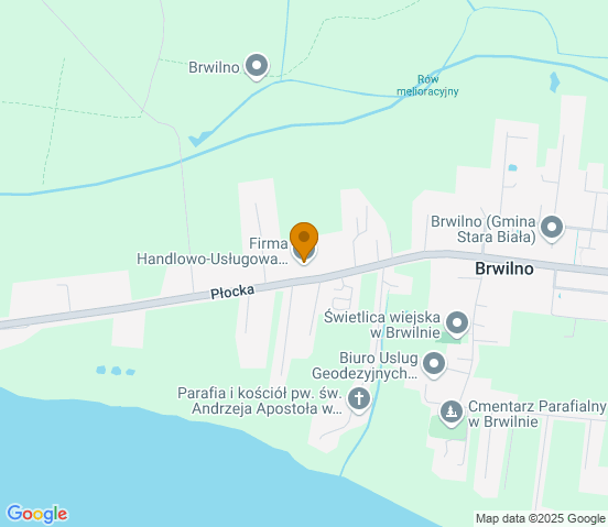 Mapa dojazdu do warsztatu samochodowego w miejscowości Brwilno