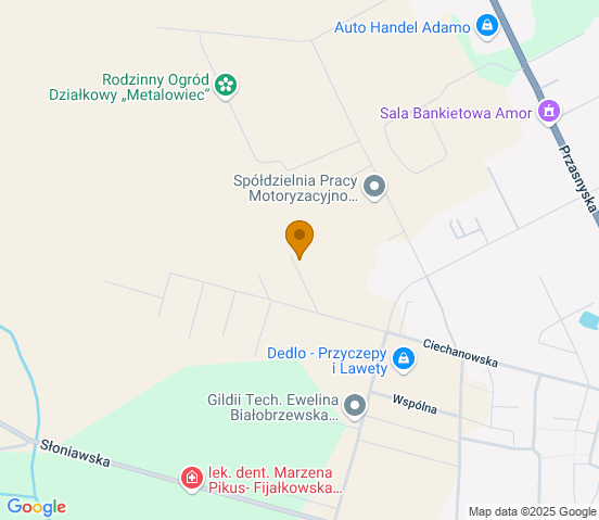 Mapa dojazdu do warsztatu samochodowego w miejscowości Maków Mazowiecki