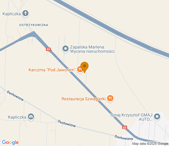 Mapa dojazdu do warsztatu samochodowego w miejscowości Zakroczym