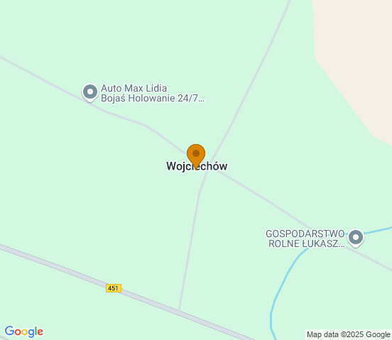 Mapa dojazdu do warsztatu samochodowego w miejscowości Wilków