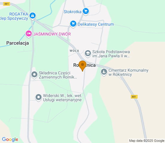 Mapa dojazdu do warsztatu samochodowego w miejscowości Rokietnica