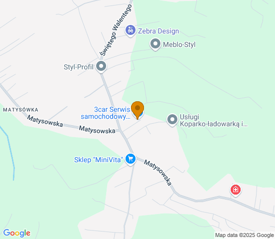 Mapa dojazdu do warsztatu samochodowego w miejscowości Rzeszów