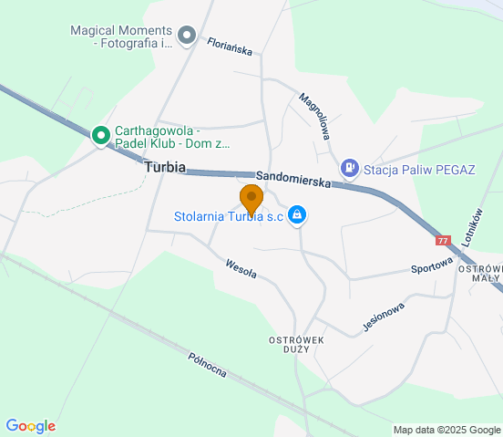 Mapa dojazdu do warsztatu samochodowego w miejscowości Turbia