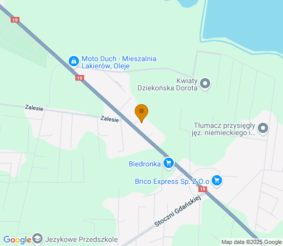Mapa dojazdu do warsztatu samochodowego w miejscowości Białystok