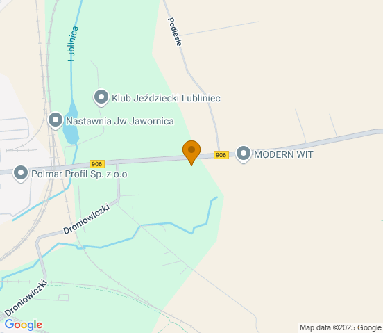 Mapa dojazdu do warsztatu samochodowego w miejscowości Lubliniec