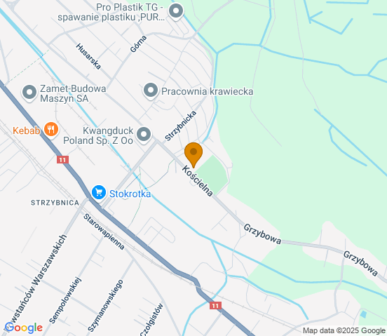 Mapa dojazdu do warsztatu samochodowego w miejscowości Tarnowskie Góry