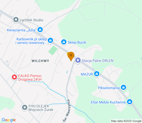 Mapa dojazdu do warsztatu samochodowego w miejscowości Wodzisław Śląski