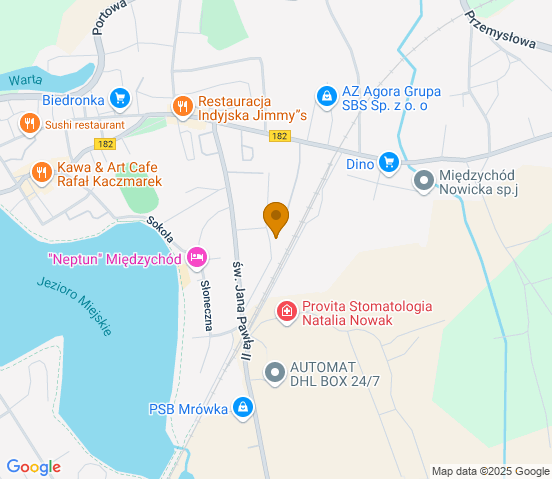 Mapa dojazdu do warsztatu samochodowego w miejscowości Międzychód