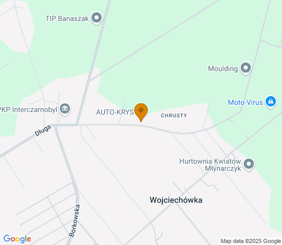 Mapa dojazdu do warsztatu samochodowego w miejscowości Żelazków